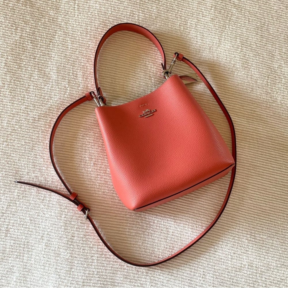 Coach Small Town Bucket Bag Tangerine Taupe